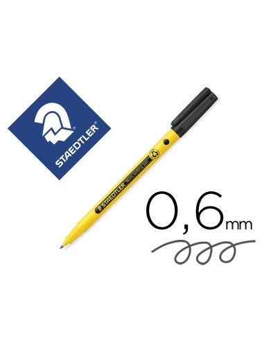 Rotulador staedtler noris writing pen 307 tinta base de agua punta fina trazo 06 mm negro