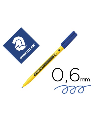 Rotulador staedtler noris writing pen 307 tinta base de agua punta fina trazo 06 mm azul