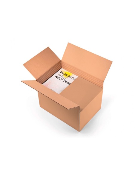 Caja para embalar q connect ultrarresistente regulable en altura carton canal doble 7 mmcolor kraft 350x325x280 mm Caja para embalar q connect ultrarresistente regulable en altura carton canal doble 7 mmcolor kraft 350x325x280 mm