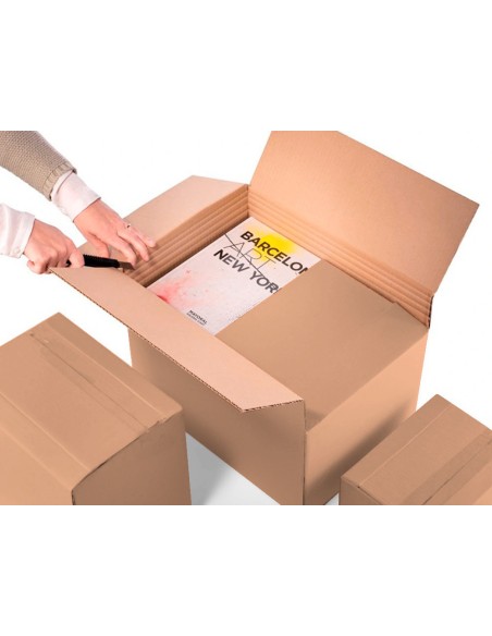 Caja para embalar q connect ultrarresistente regulable en altura carton canal doble 7 mmcolor kraft 350x325x280 mm Caja para embalar q connect ultrarresistente regulable en altura carton canal doble 7 mmcolor kraft 350x325x280 mm