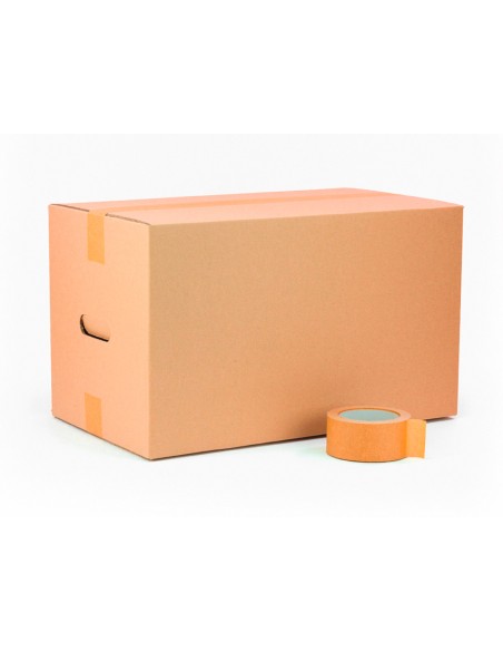 Caja para embalar q connect americana ultrarresistente conasas carton canal doble 7 mm color kraft 600x400x290 mm Caja para embalar q connect americana ultrarresistente conasas carton canal doble 7 mm color kraft 600x400x290 mm