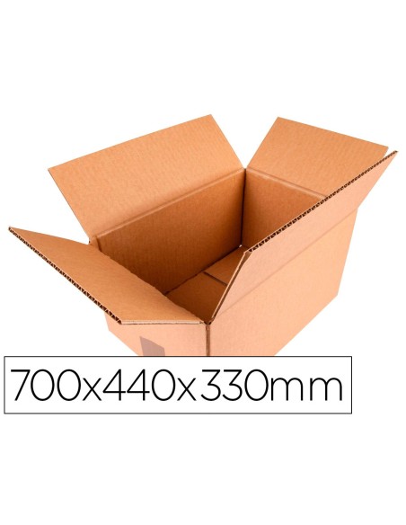 Caja para embalar q connect americana ultrarresistente carton reciclado canal doble 7mm color kraft 700x440x330 mm Caja para embalar q connect americana ultrarresistente carton reciclado canal doble 7mm color kraft 700x440x330 mm