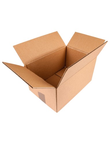 Caja para embalar q connect americana carton reciclado canal simple 5 mm color kraft 350x250x220 mm