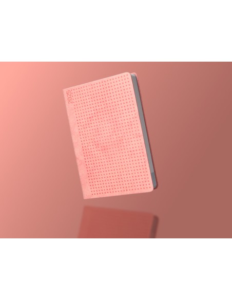 Agenda encuadernada liderpapel anafi a5 2025 dia pagina color rosa papel 70 gr