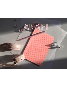 Agenda encuadernada liderpapel anafi a5 2025 dia pagina color rosa papel 70 gr