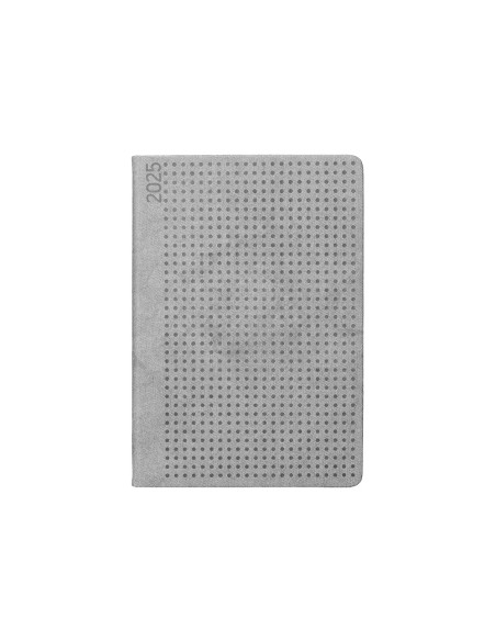 Agenda encuadernada liderpapel anafi a5 2025 dia pagina color gris papel 70 gr