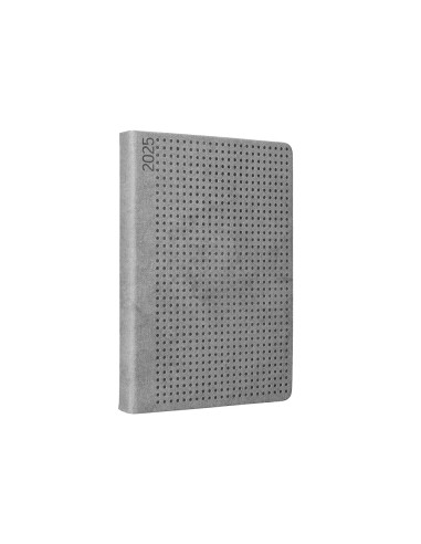 Agenda encuadernada liderpapel anafi a5 2025 dia pagina color gris papel 70 gr