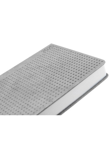 Agenda encuadernada liderpapel anafi a5 2025 dia pagina color gris papel 70 gr