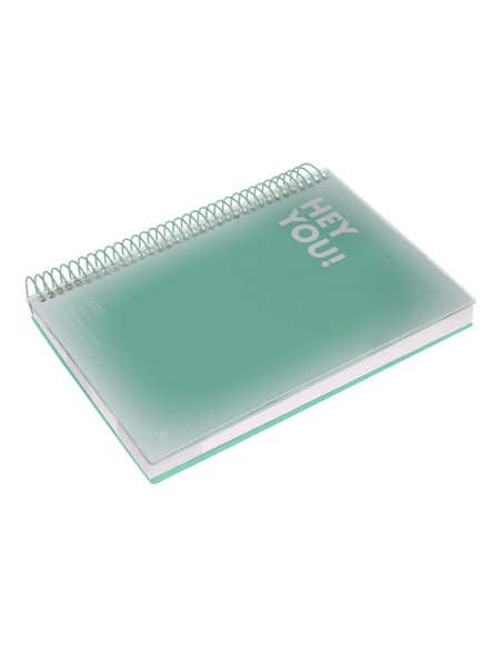 Agenda espiral liderpapel gazi a4 2025 dia pagina color verde papel 70 gr