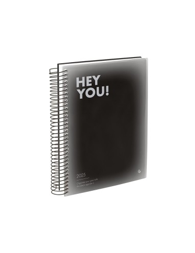 Agenda espiral liderpapel gazi a4 2025 dia pagina color negro papel 70 gr