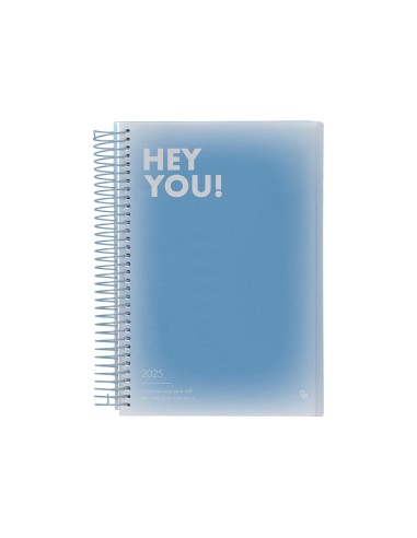 Agenda espiral liderpapel gazi a4 2025 dia pagina color azul papel 70 gr