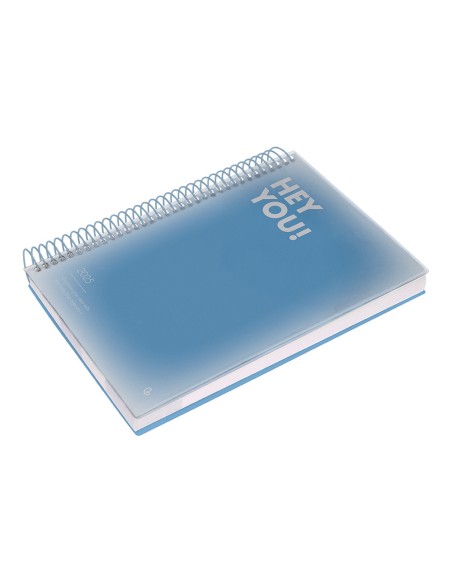 Agenda espiral liderpapel gazi a4 2025 dia pagina color azul papel 70 gr