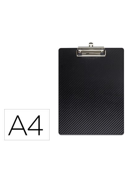 Portanotas maul flexx din a4 polipropileno con pinza color negro