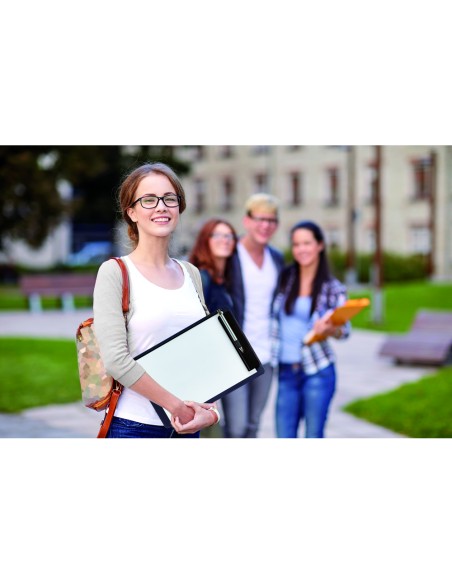 Portanotas maul go din a4 plastico reciclado con pinza color negro