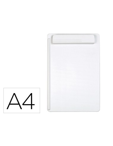 Portanotas maul go din a4 plastico reciclado con pinza color blanco