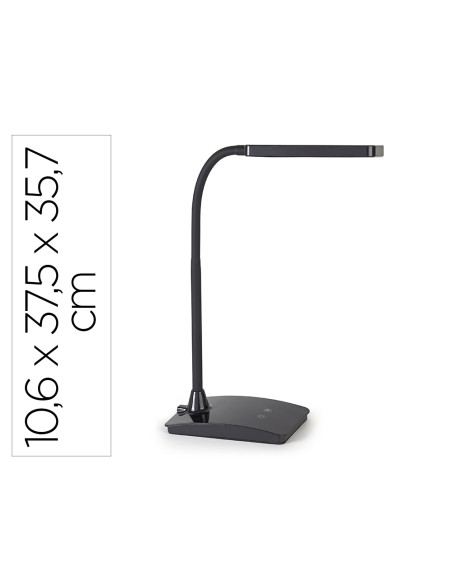 Lampara de escritorio maul led pearly tres niveles intensidad color negro 106x375x357 mm Lampara de escritorio maul led pearly tres niveles intensidad color negro 106x375x357 mm