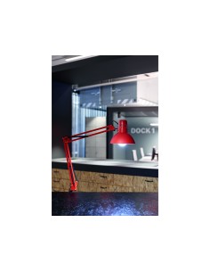 Lampara de escritorio maul study con pinza color rojo 170x440x350 mm