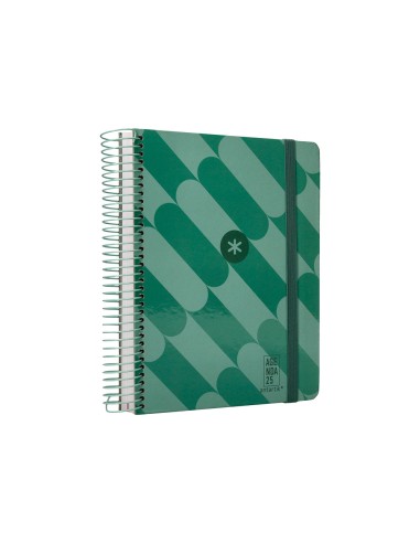 Agenda encuadernada liderpapel antartik 2 a5 2025 dia pagina papel de 80g