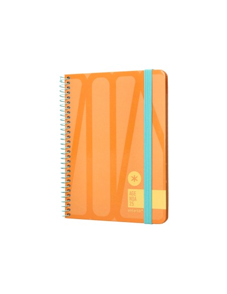 Agenda encuadernada liderpapel antartik 1 a6 2025 semana vista papel de 80g