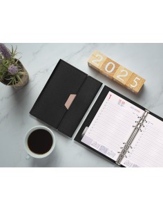 Agenda encuadernada liderpapel recambio a5 2025 dia pagina papel 70 gr