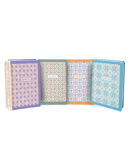 Agenda espiral liderpapel peri ssa 2025 dia pagina disenos surtidos papel de 80 g expositor con 8 unidades