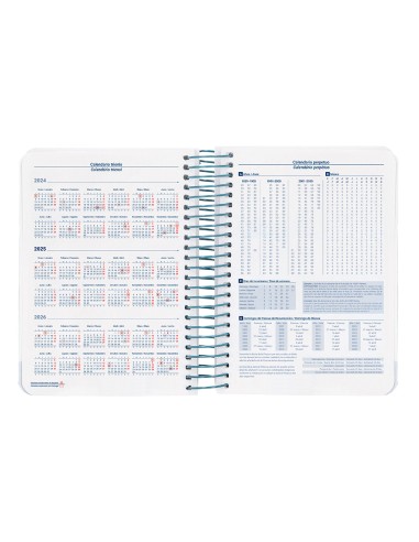 Agenda espiral liderpapel sant orini a6 2025 dia pagina 4 disenos surtidos papel 60g