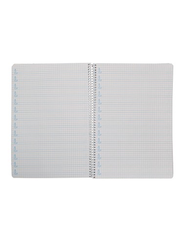 Cuaderno espiral liderpapel di n a4 pautaguia tapa dura 80h 90 gr cuadro pautado 5mm color lila