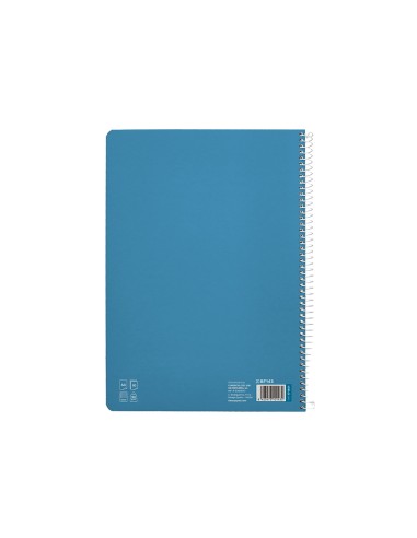 Cuaderno espiral liderpapel di n a4 pautaguia tapa dura 80h 90 gr cuadro pautado 5mm color azul