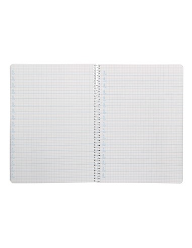 Cuaderno espiral liderpapel di n a4 pautaguia tapa dura 80h 90 gr cuadro pautado 4mm color lila