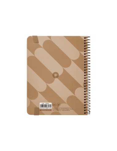 Agenda espiral antartik patter n a6 2025 semana vista color rosa nude papel 80gr