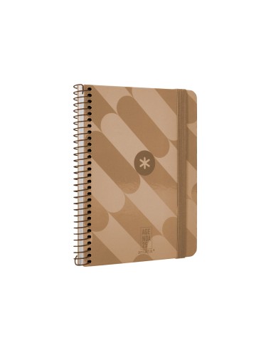 Agenda espiral antartik patter n a6 2025 semana vista color rosa nude papel 80gr