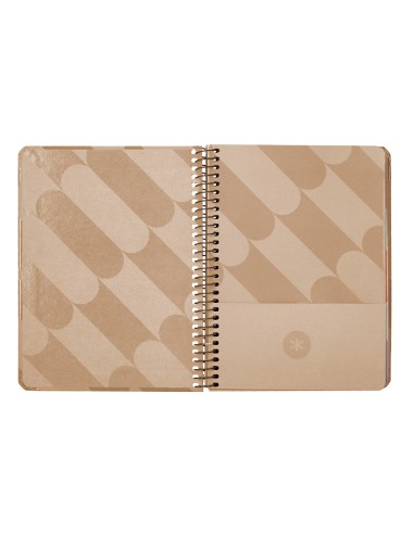 Agenda espiral antartik patter n a6 2025 semana vista color rosa nude papel 80gr