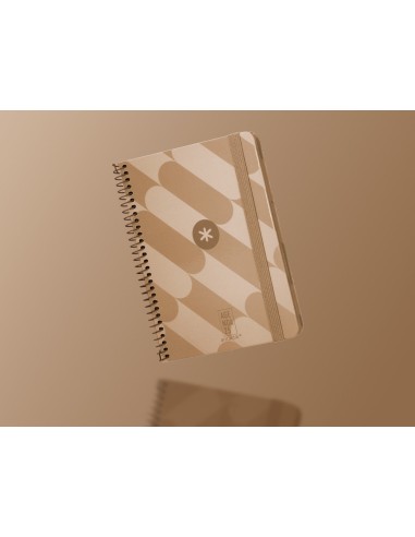 Agenda espiral antartik patter n a6 2025 semana vista color rosa nude papel 80gr