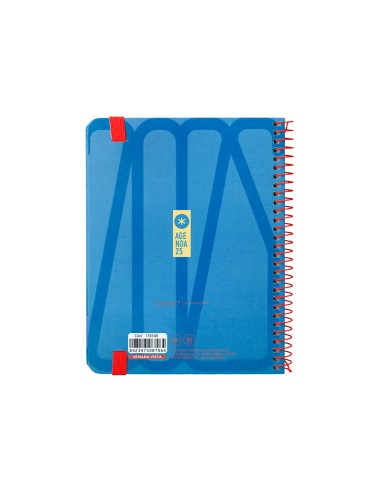 Agenda espiral antartik bold semana vista color azul papel 80 gr