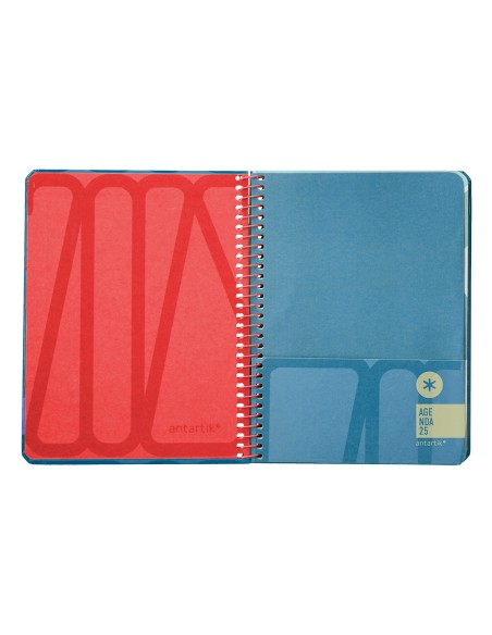 Agenda espiral antartik bold semana vista color azul papel 80 gr