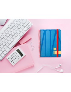 Agenda espiral antartik bold semana vista color azul papel 80 gr