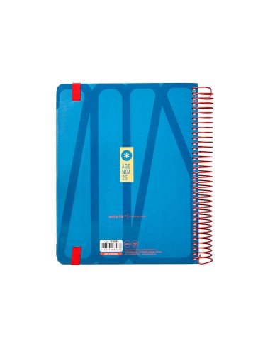 Agenda espiral antartik bold a5 2025 dia pagina color azul papel 80 gr