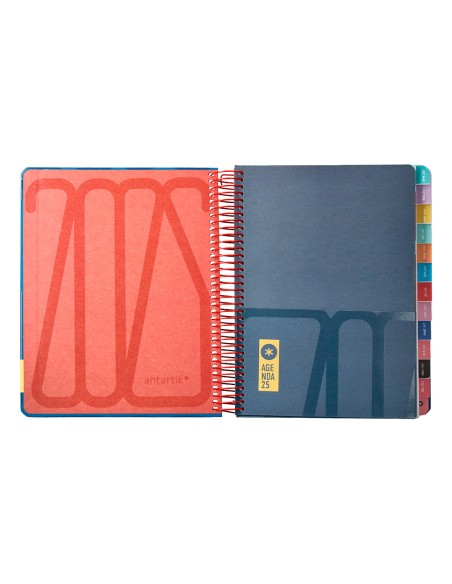 Agenda espiral antartik bold a5 2025 dia pagina color azul papel 80 gr