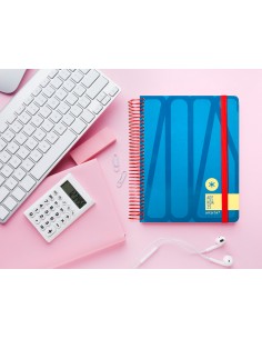 Agenda espiral antartik bold a5 2025 dia pagina color azul papel 80 gr