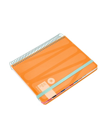 Agenda espiral antartik bold a5 2025 dia pagina color rosamelocoton papel 80gr