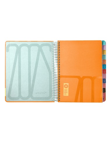 Agenda espiral antartik bold a5 2025 dia pagina color rosamelocoton papel 80gr