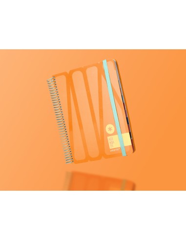 Agenda espiral antartik bold a5 2025 dia pagina color rosamelocoton papel 80gr