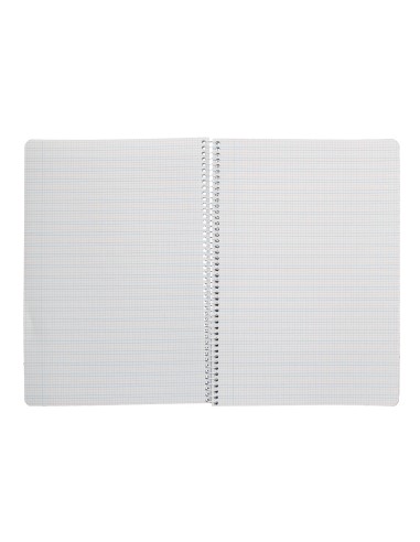Cuaderno espiral liderpapel di n a4 pautaguia tapa blanda 80h 75 gr cuadro pautado 3mm color lila