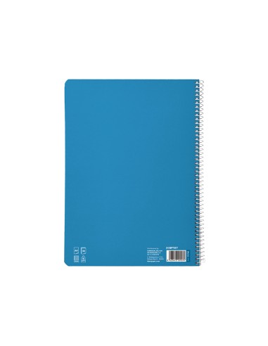 Cuaderno espiral liderpapel di n a4 pautaguia tapa blanda 80h 75 gr cuadro pautado 3mm color azul