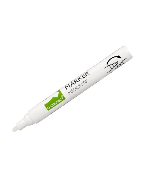 Rotulador q connect tiza liquida punta redonda trazo 3 mm caja de 4 unidades color blanco