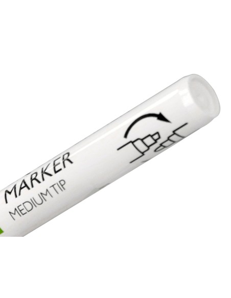 Rotulador q connect tiza liquida punta redonda trazo 3 mm caja de 4 unidades color blanco