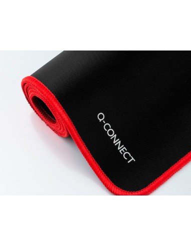 Alfombrilla para raton q connect xxl negra con borde rojo 900x400 mm