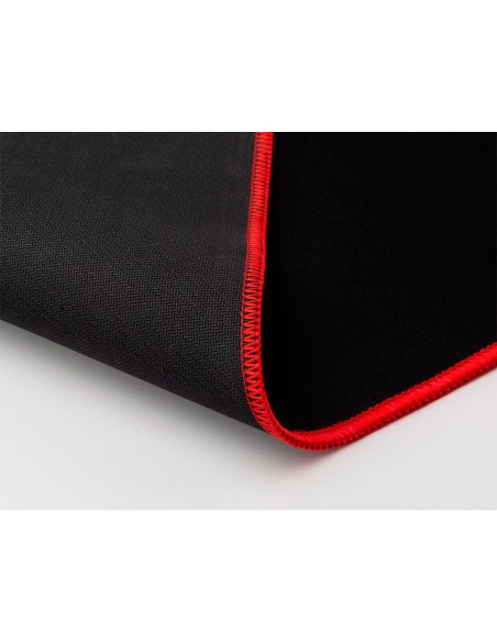 Alfombrilla para raton q connect xxl negra con borde rojo 900x400 mm