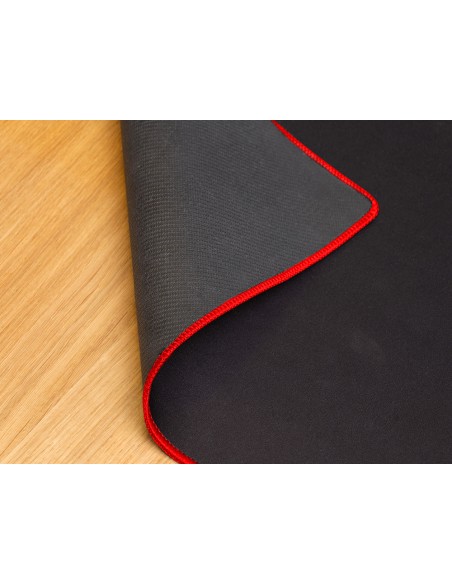 Alfombrilla para raton q connect xxl negra con borde rojo 900x400 mm