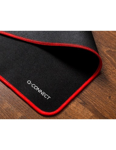 Alfombrilla para raton q connect xxl negra con borde rojo 900x400 mm
